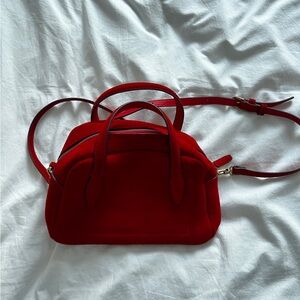 Red Women's leather Handbag